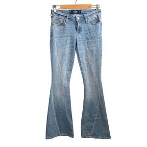Hollister Low-Rise Vintage Flare Jeans Womens 3L W26 L33 Light Wash Y2k Indie